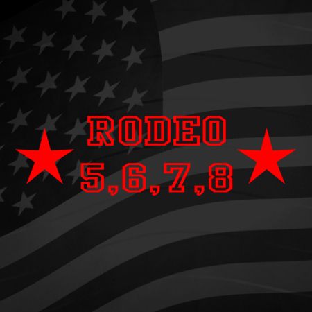 Rodeo 5 6 7 8 Iron on Decal